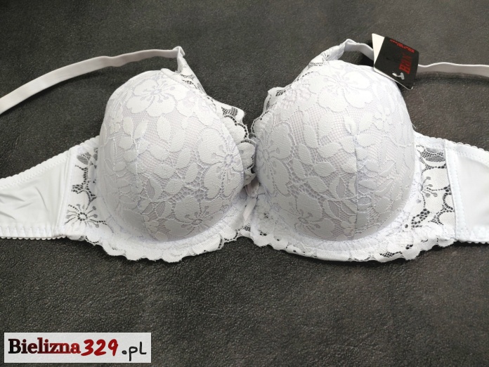 Biustonosz rozmiar c biały koronkowy